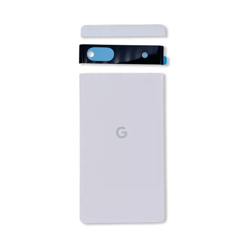 Back Glass w/ Camera Lens (No Logo) (Chalk) (RECLAIMED) - For Google Pixel 6A