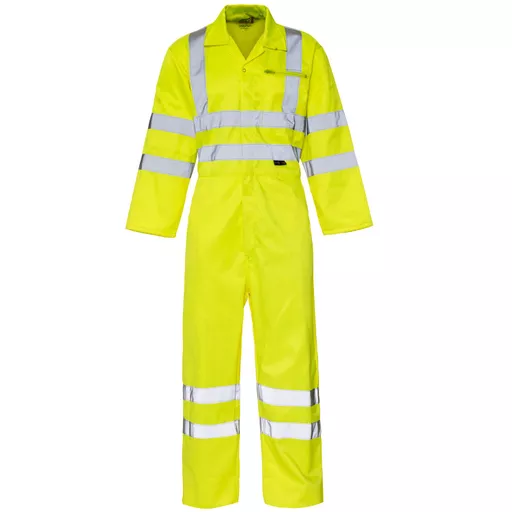 Supertouch Hi Vis Yellow Coverall