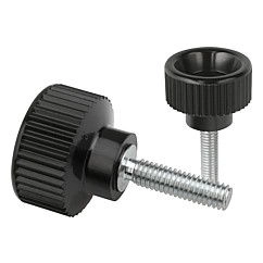 K0141 - Plastic Knurled Thumbscrews In Duroplast Thread Size M4-M10