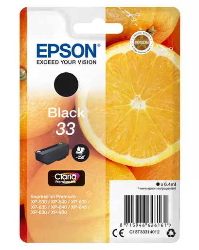 Epson C13T33314012/33 Ink cartridge black, 250 pages ISO/IEC 24711 6,4ml for Epson XP 530