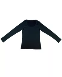 Women's 'Sheila' Organic Deep Round Long Sleeve T-Shirt