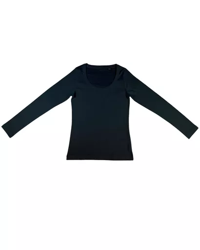 Women's 'Sheila' Organic Deep Round Long Sleeve T-Shirt