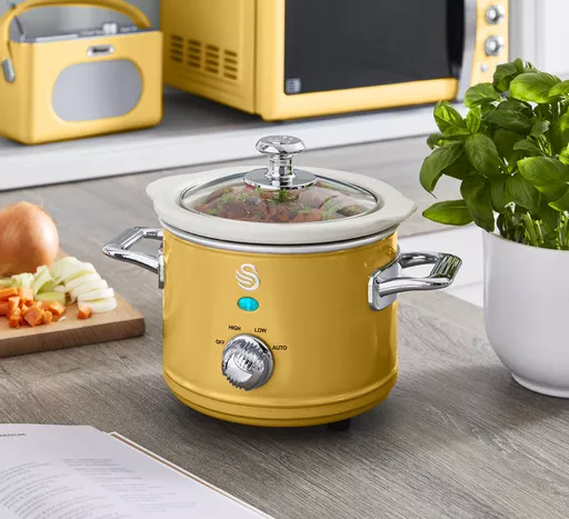 1.5L Slow Cooker Retro Yellow