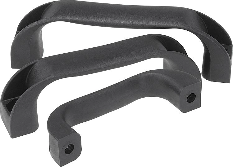 K0190 - Stirrup Shaped Handles In Thermoplast Length 109-197mm