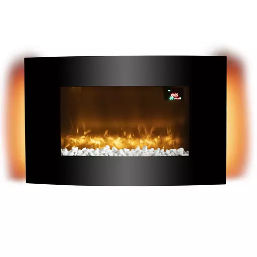 Glasgow Curved Glass Wall Mounted Fireplace | WL45038 | Fire Place |  Warmlite Products