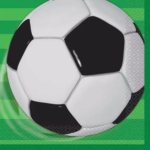 3D Soccer Napkins - Pack of 16