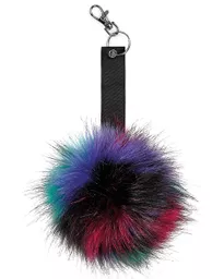 Faux Fur Pom Pom Key Ring