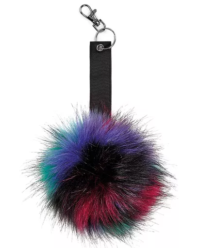 Faux Fur Pom Pom Key Ring