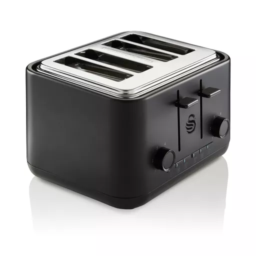 Matt Black 4 Slice Toaster