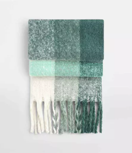 Beechfield Fluffy Check Scarf