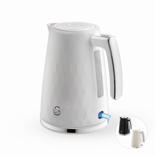 Swan White Hexton 1.7L 3Kw Jug Kettle