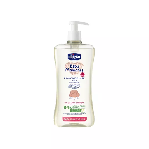 Chicco Baby Moments Head to Toe Micellar Bath Wash 500ml