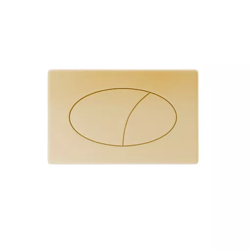 Pneumatic Round Push Plate / Flush Plate - Brushed Brass