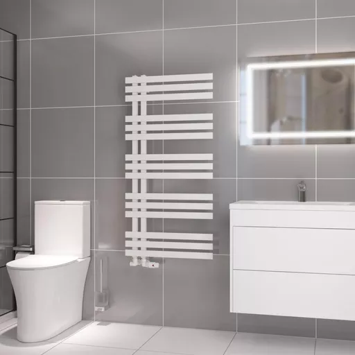 Hurley 1200 x 600 Towel Rail Matt White
