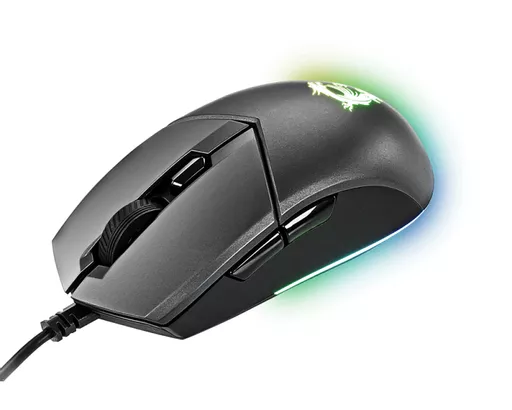 MSI CLUTCH GM11 WHITE Gaming Mouse '2-Zone RGB, upto 5000 DPI, 6 Programmable button, Symmetrical design, OMRON Switches, Center'