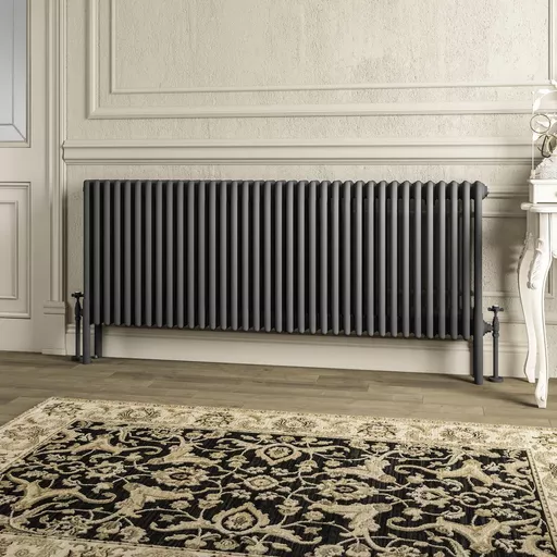 Imperia 4 Column Radiator 600 x 1640mm Matt Anthracite