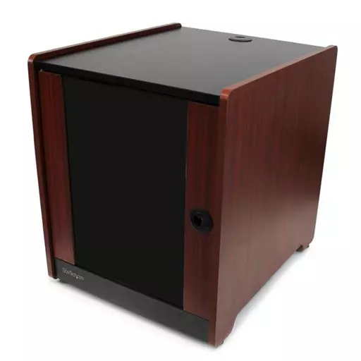 StarTech.com 12U Rack Enclosure Server Cabinet - 21 in. Deep - Wood Finish - Flat Pack