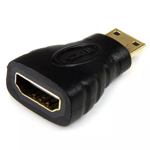 StarTech.com Mini HDMI to HDMI Adapter - 4K High Speed HDMI Adapter - 4K 30Hz Ultra HD High Speed HDMI Adapter - HDMI 1.4 - Gold Plated Connectors - UHD Mini HDMI Adapter 4K - Black