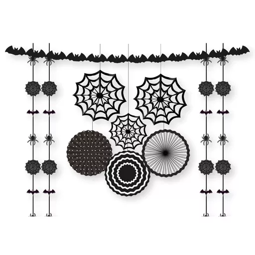 Halloween Black & White Decoration Kit