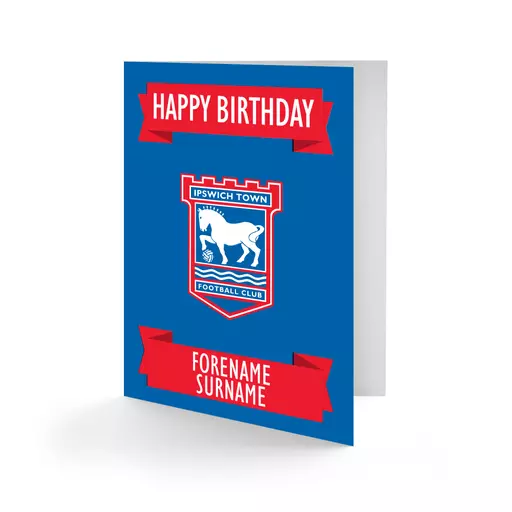 Ipswich Town FC Crest Birthday Card