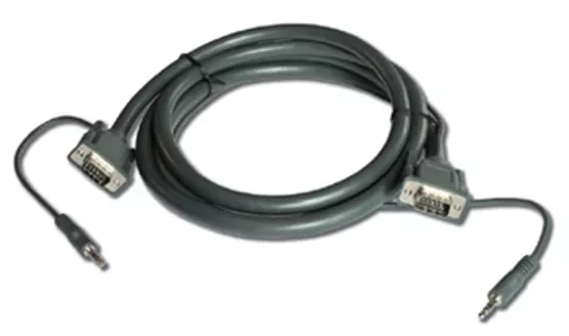 Kramer Electronics 15-pin HD + 3.5mm Audio Cable 1.8 m VGA (D-Sub) + 3.5mm Black