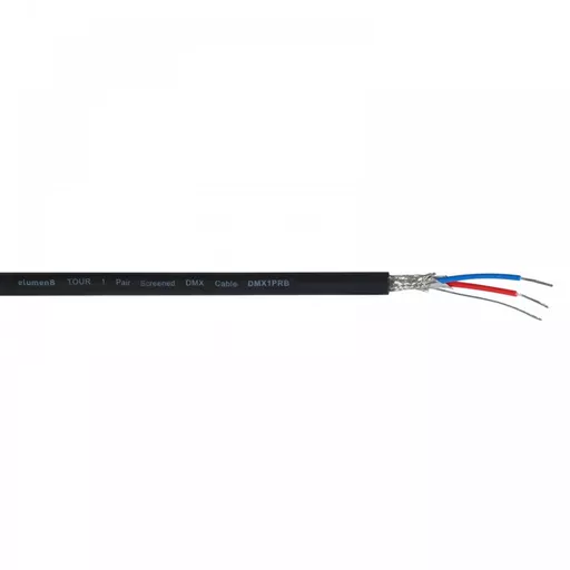 elumen8 TOUR Screened 1 Pair DMX Cable, 100m Drum Black