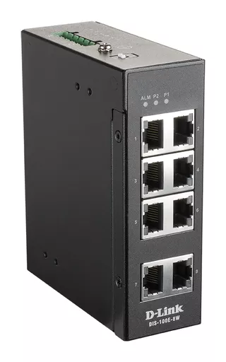 D-Link DIS-100E-8W network switch Unmanaged L2 Fast Ethernet (10/100) Black