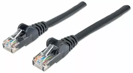 Intellinet Network Patch Cable, Cat6, 2m, Black, CCA, U/UTP, PVC, RJ45, Gold Plated Contacts, Snagless, Booted, Lifetime Warranty, Polybag