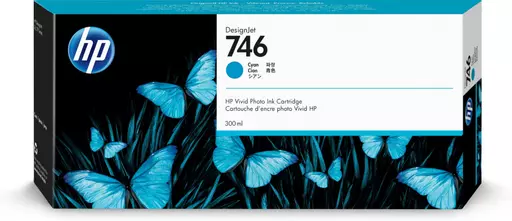 HP P2V80A/746 Ink cartridge cyan 300ml for HP DesignJet Z 6/9+