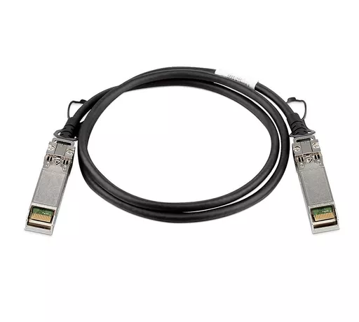 Plusoptic DACSFP-10G-0.5M-PLU fibre optic cable SFP+ Black, Stainless steel