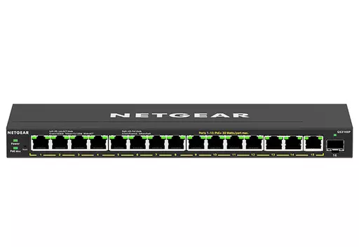 NETGEAR GS316EP Managed Gigabit Ethernet (10/100/1000) Power over Ethernet (PoE) Black