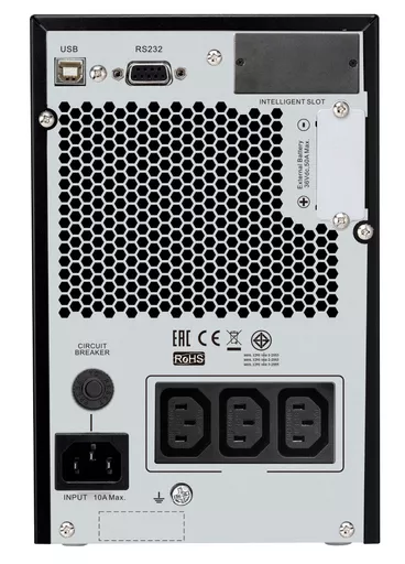 APC Easy UPS On-Line, 1000VA/800W, Tower, 230V, 3x IEC C13 outlets, Intelligent Card Slot, LCD, Extended runtime, No Battery