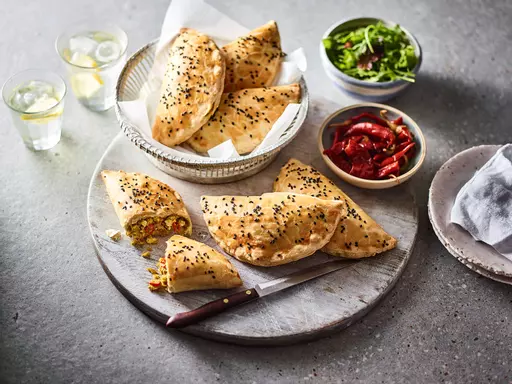 Curried Feta & Chickpea Pasties 