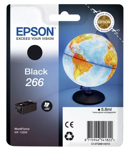 Epson C13T26614010/266 Ink cartridge black, 260 pages 5,8ml for Epson WF-100 W