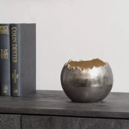 Bronze Finish Ball Merapi Vase