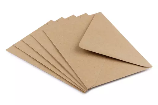DL Natural Brown Kraft Fleck Envelopes