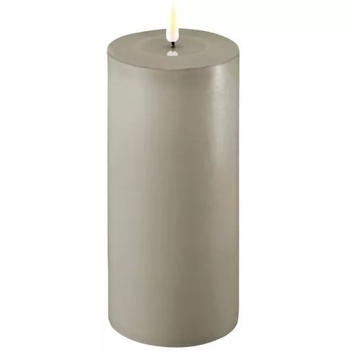 LED Pillar Candle 10x20cm - Latte