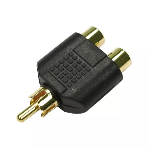 2 x RCA Female to Single RCA Male Adaptor