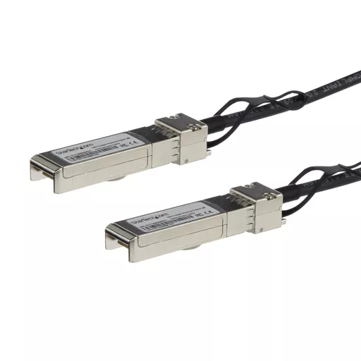 StarTech.com MSA Uncoded Compatible 0.5m 10G SFP+ to SFP+ Direct Attach Breakout Cable Twinax - 10 GbE SFP+ Copper DAC 10 Gbps Low Power Passive Transceiver Module DAC