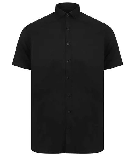 Henbury Modern Short Sleeve Slim Fit Oxford Shirt