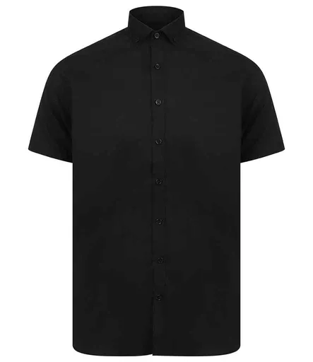 Henbury Modern Short Sleeve Slim Fit Oxford Shirt