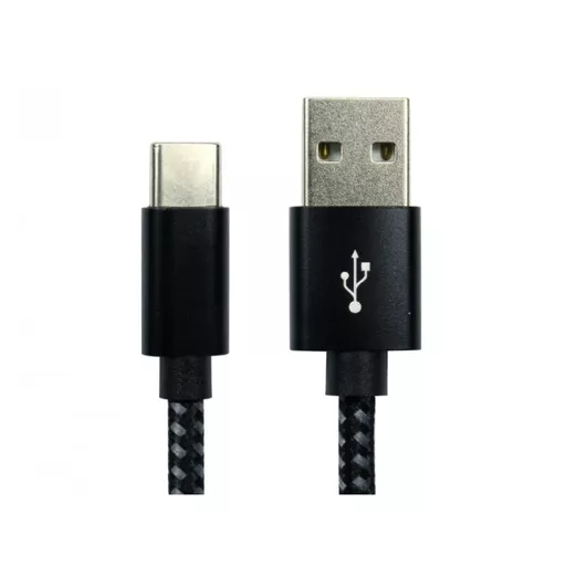 USB 2.0 A Male to Type C Male Braided Cable (480Mbps, 15W)