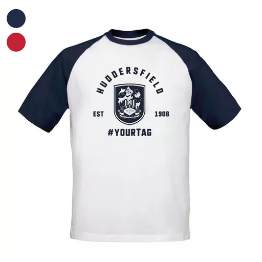 Huddersfield Town Vintage Hashtag Baseball T-Shirt