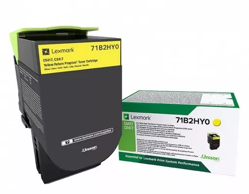 Lexmark 71B2HY0 Toner-kit yellow return program, 3.5K pages ISO/IEC 19752 for Lexmark CS 417/517