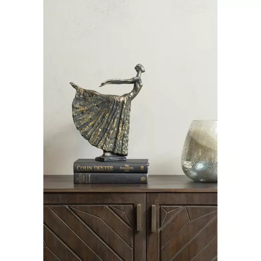 Standing Bronze Resin Lady Dancer Sculpture