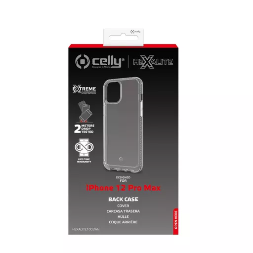 Celly HEXALITE1005WH mobile phone case 17 cm (6.7") Cover Transparent