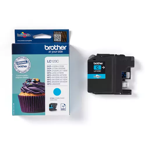 Brother LC-123C Ink cartridge cyan, 600 pages ISO/IEC 24711 5,9ml for Brother DCP-J 132/MFC-J 4510/MFC-J 6920