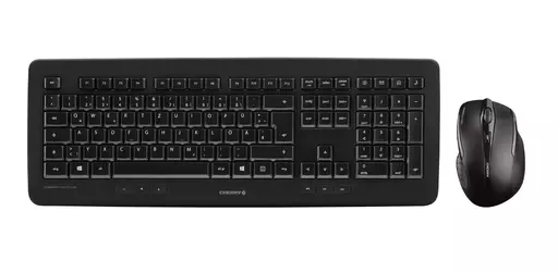 CHERRY DW 5100 Wireless Keyboard & Mouse Set, Black, USB (UK)