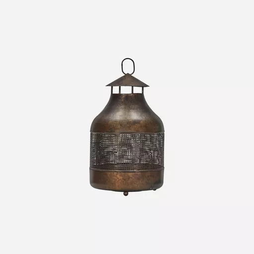 Hurricane Lantern, Nett, Antique Brown, Small