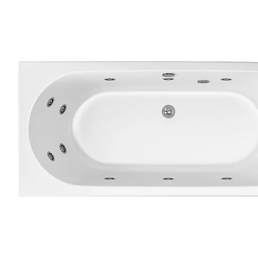 Biscay 1700 x 800 x 440mm Right Hand (RH) 14 Jet Whirlpool Beauforte Bath - White